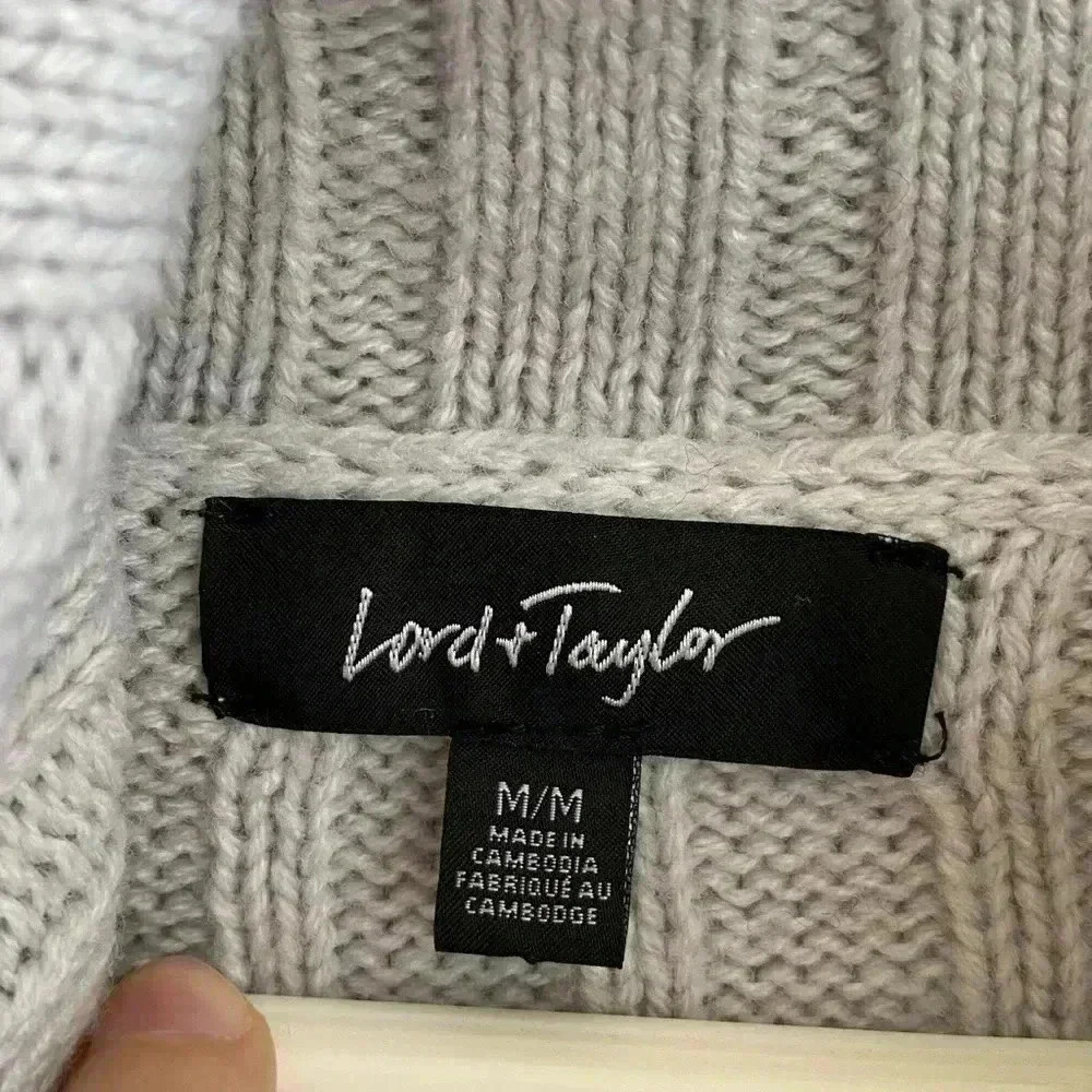 Lord & Taylor Periwinkle Cowl Neck Knit Sweater, Size Medium - Picture 7 of 16